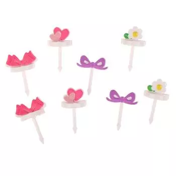 1 набор милых мультяшных животных для детей, фруктов, пластиковых вилок для бенто, обеда, закуски, торта, десерта, зубочистки, кухонной посуды, украшения