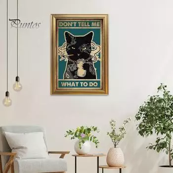 1 Set Diamond Painting Kit Exquisite Cat Pattern DIY Rhinestone Picture Craft Set for Home Decoration A