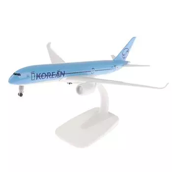 1 Set Diy Decoration 20Cm 8Inch Diecast Alloy Airlines Korean A350 Airplane Toy For Collection Friend Children Gift