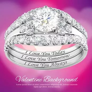 1 комплект женских колец с гальваническим покрытием, сверкающие нежные женские кольца на палец для вечеринки US 5 розового золота