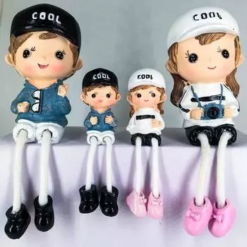 1 Set Hanging Legs Romantic Couple Showpiece | Cute Boy & Girl Gift for Him/Her, Mother s Day, Home Dcor,