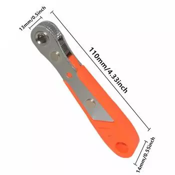 1 Set Hexagon Ratchet Spanner with Screwdriver Bit: The Perfect Household Handle Repair Wrench for Car and Vehicle Maintenance оранжевый