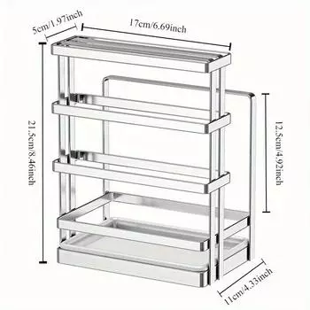 1 Set Kitchen Organizer 304 Stainless Steel Knife Holder for Kitchen Counter Kitchen Accessories Storage for Knife Organizer