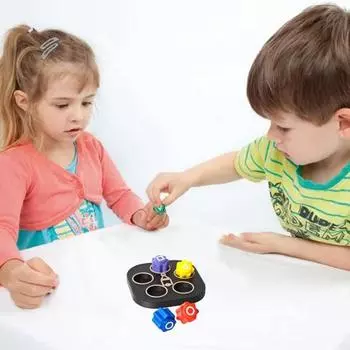 1 Set Korean Traditional Stone Catching Game with Base Hand-Eye Coordination Training Jacks Stone