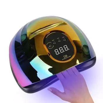 1 комплект светодиодной лампы для ногтей с цифровым дисплеем, функцией синхронизации, интеллектуальным датчиком, не бликующим дизайном, 57 светодиодных бусин фиолетовый