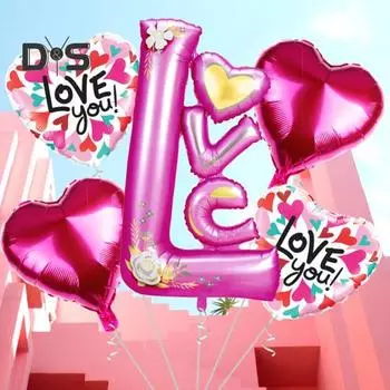 1 Set Lightweight Valentines Day Ballon Creative Beautiful Love Ballon Wedding Anniversary Decoration красный