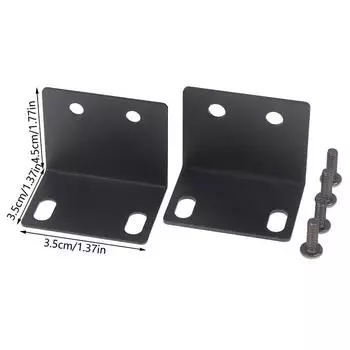 1 Set Metal 1U Rack Mount Ear Mounting Jointing With Screw Cap For Frame Box High Qulaity Wireless System Receiver Host 3.5*3.5*4.5cm