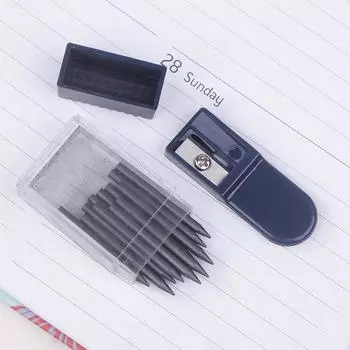 1 Set Mine Compas Pointer Sharpener Pencil Lead Stationery Compass Core With 2Mm Manual Office Portable Storage