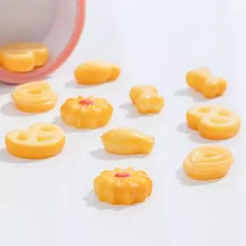 1 комплект миниатюрной банки для печенья с маслом и смолой, модель печенья, фигурка, мини-крошечная имитация еды