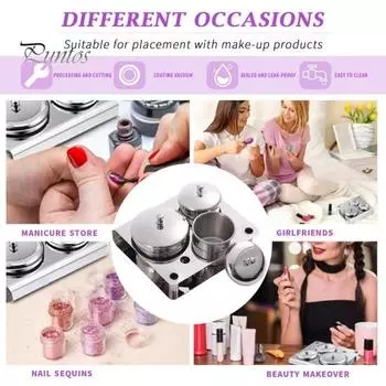 1 комплект чашек для стерилизации ногтей, прочный антикоррозийный набор из нержавеющей стали со стабильной полкой, легко открывающаяся крышка, маникюрные инструменты серебряный