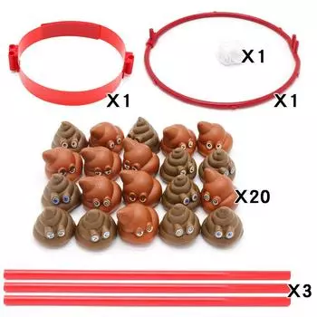 1 set Poop Head Hoops For Kid Adults Carnival Game Adjustable Basket Net Headband Party Birthday Family Indoor Game For Christma