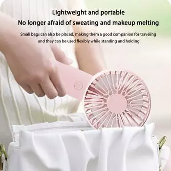 1 Set Portable USB Charging Safe Grille Desktop Fan Heat Dissipation Office Supply синий