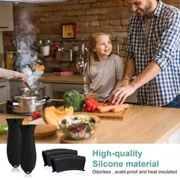 1 комплект ручек для кастрюль, термостойкие, нескользящие, не дающие ожогам, захваты для горячих сковородок, подъемники для тарелок, кухонные гаджеты красный