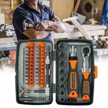 1 комплект отверток с храповым механизмом 38 в 1 Высокая твердость Точный Износостойкий Металл Высокая