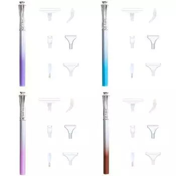 1 Set Resin Diamond Painting Pen Eco-friendly Multi Replacement Pen Heads Multi Placers Crystal Point Drill Pens Nail Art Tool фиолетовый