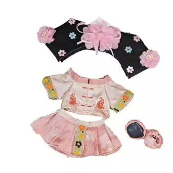 1 set Skirt 20cm Cotton Doll Clothes Chinese Style Plush Doll Clothes 20cm Cotton Doll