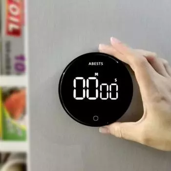 1 набор таймера Регулировка вращения Эффективная синхронизация Магнитная конструкция всасывания 3 передачи Электронный регулятор громкости Легко читаемый Бесшумный таймер Функция напоминания чёрный