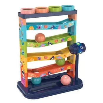 1 Set Track Toys 5 Layers Building Block Design Exercise Hand Strength Slide Down Assembly Joy Entertainment ABS Pound 1 Set