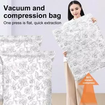 1 комплект вакуумных компрессионных пакетов с воздушным насосом, многоразовые компактные пакеты разных размеров, вакуумные пакеты на молнии A