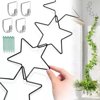 1 Set Wall Mounted Plant Trellis Metal Star Chain Trellis Vine Support Indoor