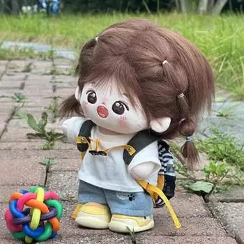 1 set White T-shirt Cotton Doll s Clothes Jeans No Attribute Doll Clothes 20cm Cotton Doll 1 set