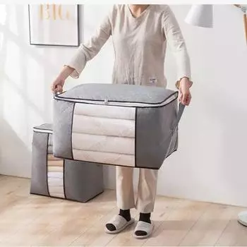 1 Set With Visual Windows Clothes Storage Bags Foldable Fabric Storage Bags Storage Containers For Organizing Bedroom