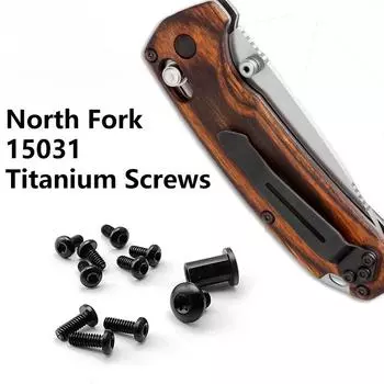 1 Sets Knife Screw Titanium alloy Screws For Benchmad North Fork 15031 Custom Titanium Torx Screw & Pivot Set чёрный