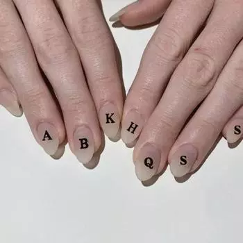 1 Sheet Roman 26 English Alphabet Number Self-adhesive Nail Art Decal Sticker Word Small Letter Nail Tattoos Decal Stickers белый