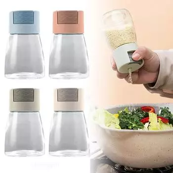 1 шт. 0,5 г бытовой кухонный пресс тип количественный герметичный прозрачный стеклянный кухонный инвентарь бутылка для контроля соли банка для приправ