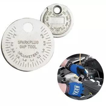 1 шт. 0,6-2,4 мм монетный инструмент для измерения зазора свечей зажигания щуп инструмент для измерения зазора свечей зажигания диапазон калибра свечей зажигания измерение