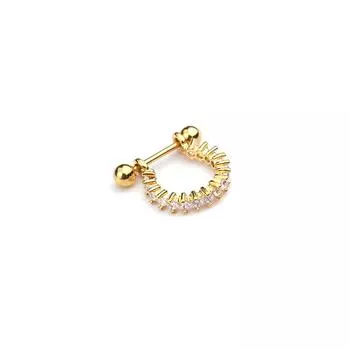 1 шт 0,8 мм Helix Rook ювелирные серьги-кольца из нержавеющей стали Daith хрящ с фианитами штанга для пирсинга ушей уникальная