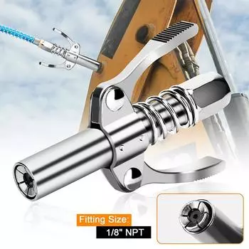 1 шт., 10000 фунтов на квадратный дюйм, муфта для смазки, быстросъемный замок, сопло для впрыска масла, 1/8 дюйма NPT