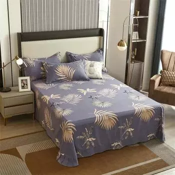 1 шт. 100% хлопковая простыня, роскошное толстое покрывало, круглое четырехугольное постельное белье, винтажная простыня в европейском стиле, плоские простыни 2pcs Pillowcases