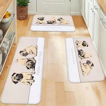 1 шт., 100% полиэстер, коврик для собак, коврик для двери с изображением мультяшных животных, напольный коврик, коврик для спальни, домашний декор 40cmx60cm