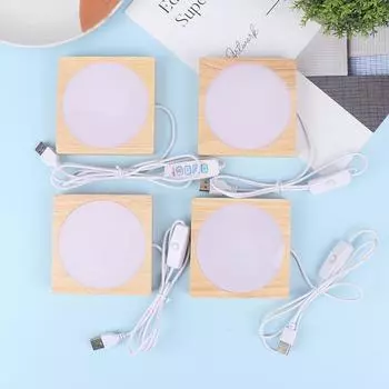 1 шт. 10*10 см деревянная подставка для света деревянная светодиодная подставка вращающаяся подставка для лампы держатель лампы художественное украшение 2