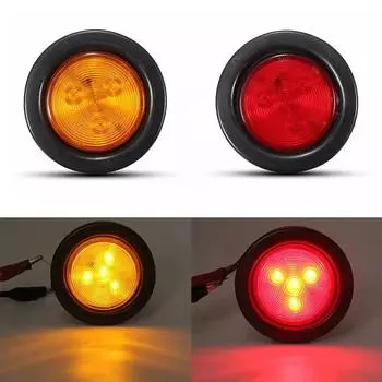 1 шт. 10-30 В универсальные боковые габаритные фонари, двухсторонние индикаторные лампы, габаритные огни, сигнальная лампа для грузовика красный
