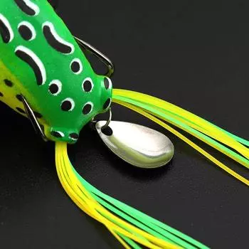 1 шт. 10 г 3D глаза лягушка приманка мягкая трубка приманка пластиковая рыболовная приманка с рыболовными крючками чёрный