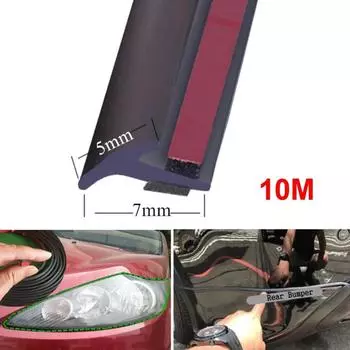1 шт. 10 м резиновая уплотнительная лента EPDM с двухсторонней клейкой лентой EPDM резина с двухсторонней клейкой лентой для автомобиля CHINA