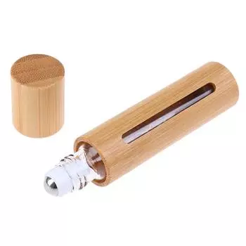 1 шт. 10 мл бамбуковый деревянный флакон для духов пустой флакон для масла нержавеющая сталь шариковый флакон для духов ароматерапия флакон для масла роликовый флакон новый