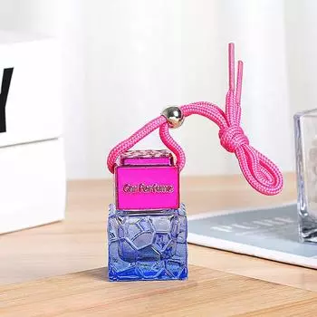 1 шт. 10 мл флакон с крышкой цвета розовый рубин, цветной кубик воды, пустой флакон, автомобильный диффузор эфирного масла, ароматизатор воздуха, флакон для духов, украшение