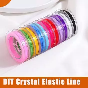 1 шт. 10 ярдов/рулон эластичная веревка DIY ювелирные изделия из бисера прозрачный хрустальный браслет резинки эластичная веревка для изготовления ювелирных изделий своими руками approx 10m 1Pcs
