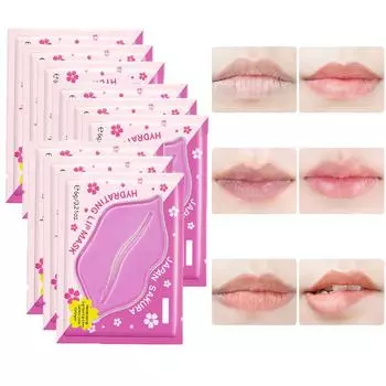 1 шт./10 шт./20 шт./30 шт. Маска для губ с вишневым цветом, питательная и увлажняющая маска для губ, уход за губами 1PCS