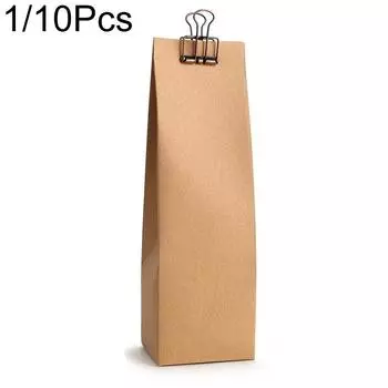 1 шт/10 шт подарочный пакет для вечеринки украшения печенья конфеты мешочки для хранения кофейных зерен крафт-бумага с зажимами свадьба несколько вариантов доступны 1pc хаки