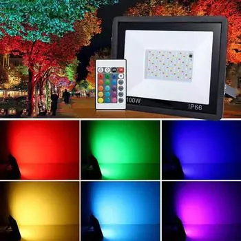 1 шт 10 Вт/20 Вт/30 Вт/50 Вт/100 Вт/150 Вт/200 Вт RGB проектор с пультом дистанционного управления