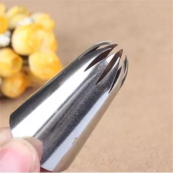 1 шт. 10-зубчатый соковыжималка из нержавеющей стали 304 для печенья, крема и выпечки - большой размер 1 г для легкой и плавной нарезки серебряный