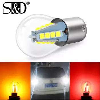 1 шт. 1156 1157 светодиодная лампа BA15S BAY15D P21W P21/5W светодиодная R5W R10W автомобильные указатели поворота лампа заднего хода 3030 чипы 12 В автомобильный белый красный янтарный желтый 1156 BA15S P21W белый
