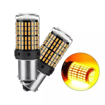 1 шт. 1156-BAU15S Светодиодная лампа указателя поворота желтая мигалка супер яркая фара для грузовика жёлтый