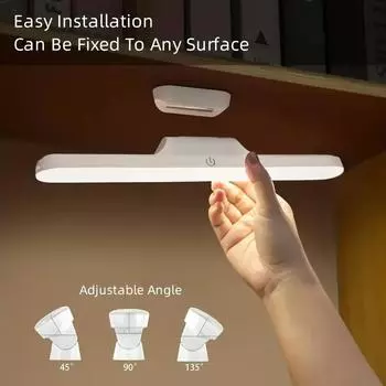 1 шт. 11,81-дюймовый светильник для зеркала для макияжа, светильник для шкафа, настольная лампа для чтения, 3 цвета, перезаряжаемый через USB и наклеиваемый ночник