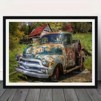 1 шт. 11,8x15,7 дюймов 5D DIY алмазная живопись без рамы, ветхий автомобиль, наборы для вышивания, полная алмазная живопись со стразами, подарки для домашнего декора ручной работы Round drill 30x40cm