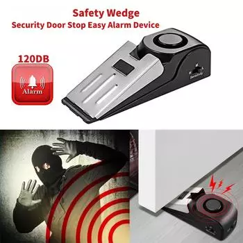1 шт. 120 дБ дверная сигнализация для безопасности дома и самообороны - противоугонная магнитная интеллектуальная сигнализация, идеально подходит для путешествий и отелей чёрный